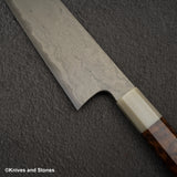 Nigara 特別藍 2 Gyuto 240 mm Wrongt 鐵包覆蛇木手柄