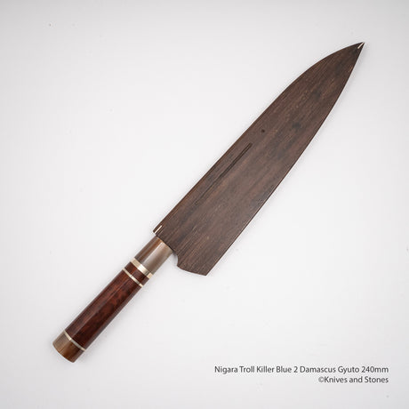 Nigara 巨魔殺手「Onikoroshi」青神 #2 大馬士革 240 mm Gyuto