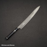 二唐 白一 水本燒 富士山刃文 柳刃 300mm