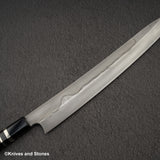 二唐 白一 水本燒 富士山刃文 柳刃 300mm