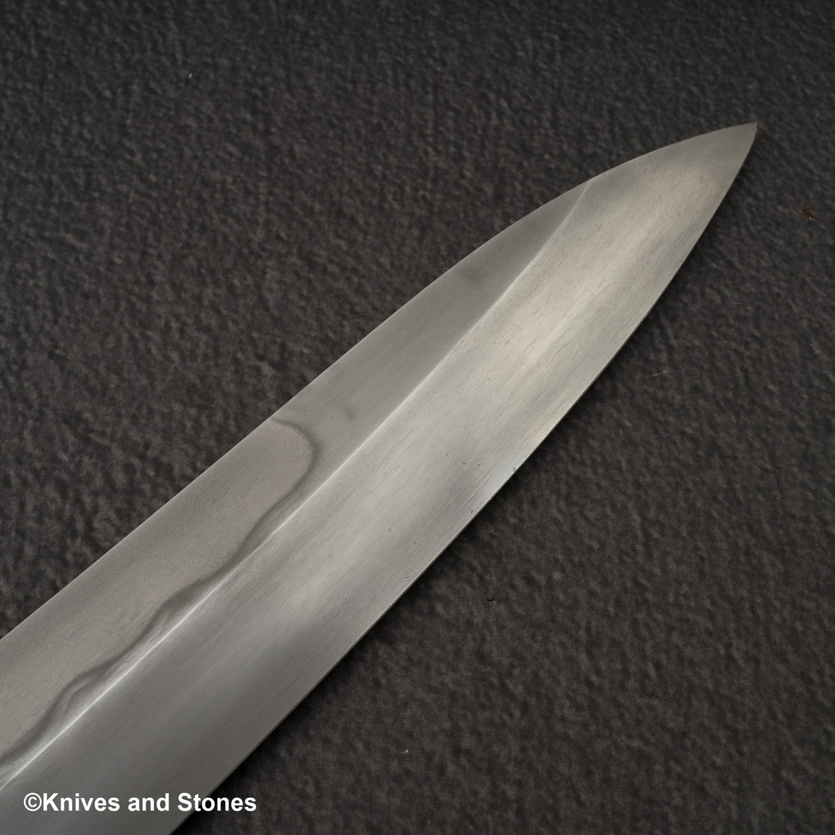 二唐 白一 水本燒 富士山刃文 柳刃 300mm