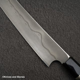 二唐 白一 水本燒 富士山刃文 柳刃 300mm
