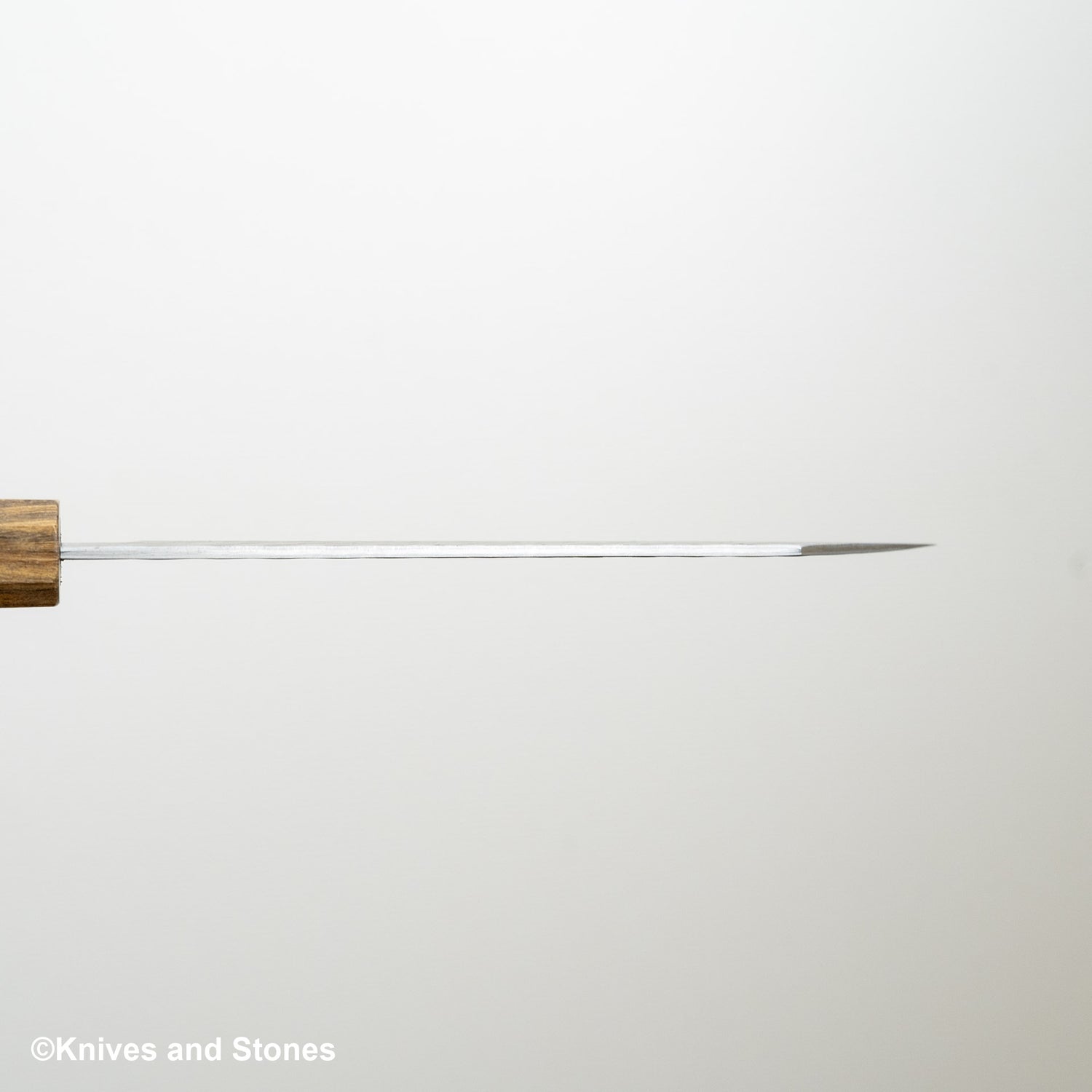 Nigara Aogami (Blue) Super Matt Migaki Tsuchime Finished Bunka 180mm Black Chacate