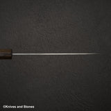 Nigara Aogami（藍色）超級霧面Migaki Tsuchime 成品 Petty 150mm 黑色 Chacate