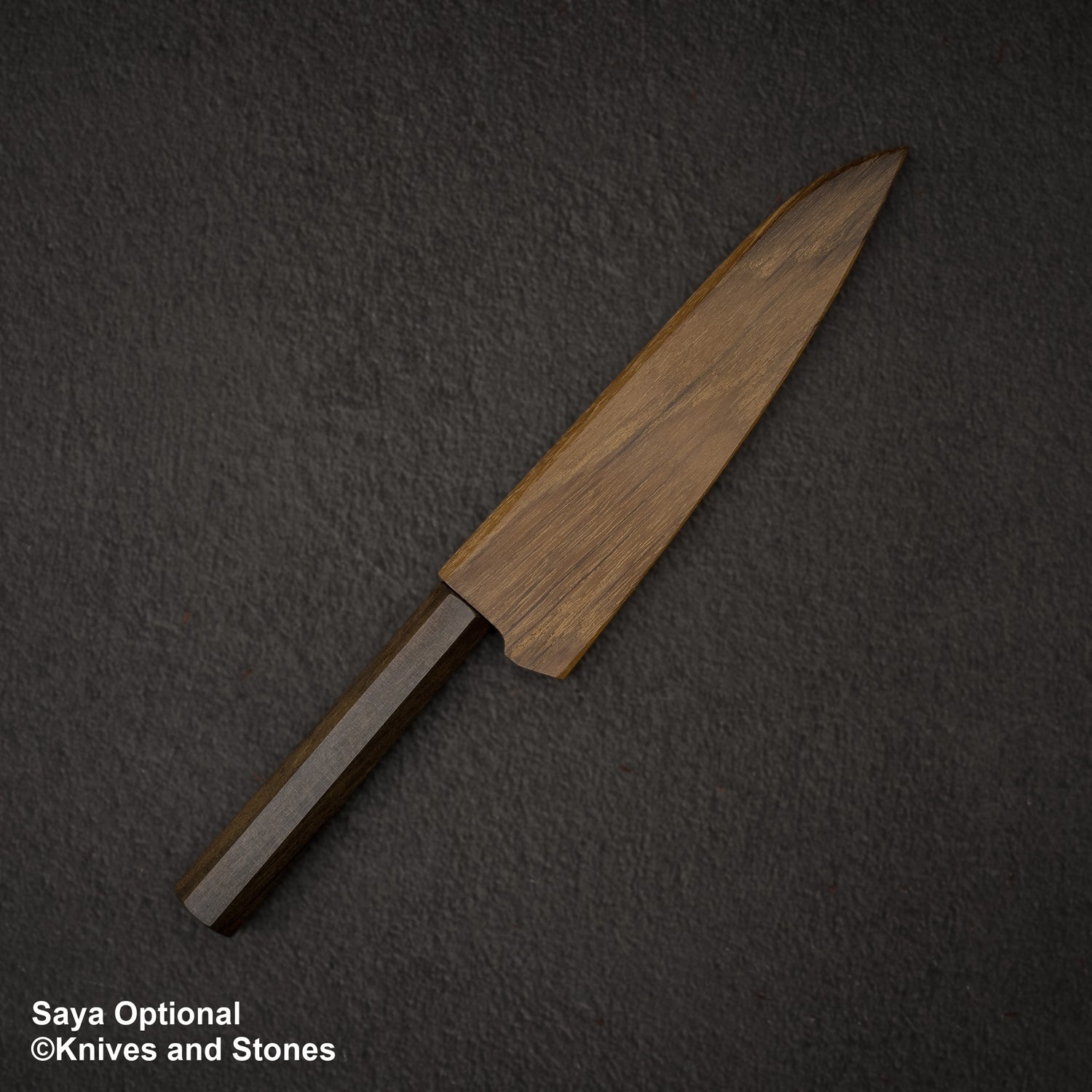 Nigara Aogami（藍色）超級霧面Migaki Tsuchime 成品 Petty 150mm 黑色 Chacate