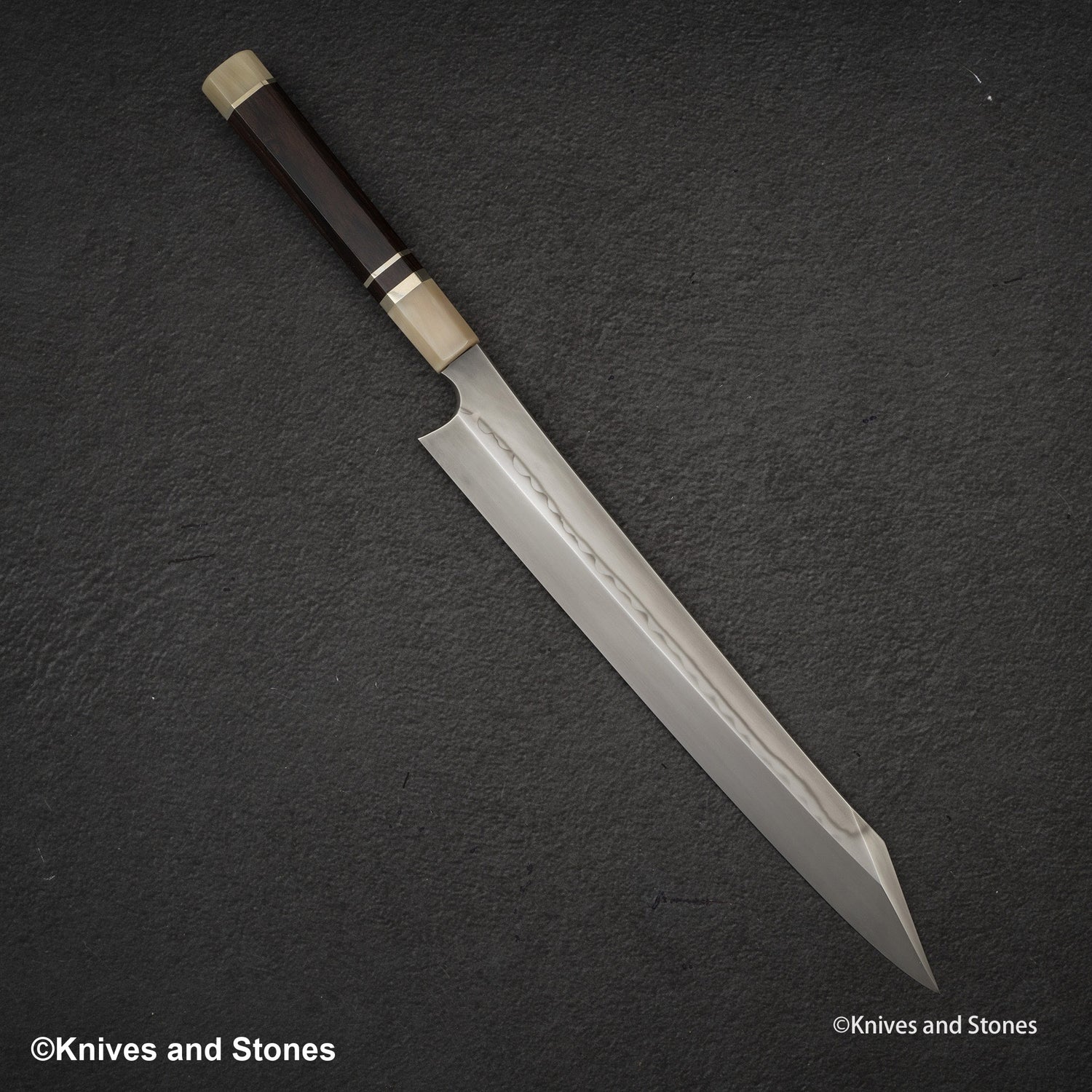 Nigara Blue 2 Honyaki Dual Hamon Kiritsuke Yanagiba 300mm