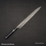 二唐藍二本燒柳刃 330mm 飛燒劍刃文