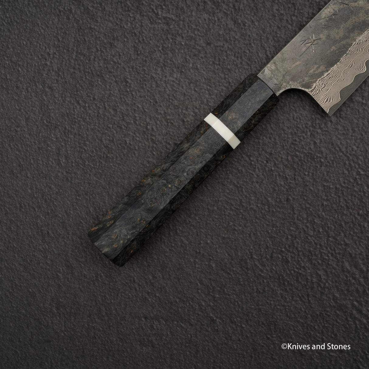 Nigara Ginsan Kurozome Damascus Gyuto 240毫米樺木手柄