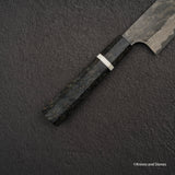 Nigara Ginsan Kurozome Damascus Gyuto 240毫米樺木手柄