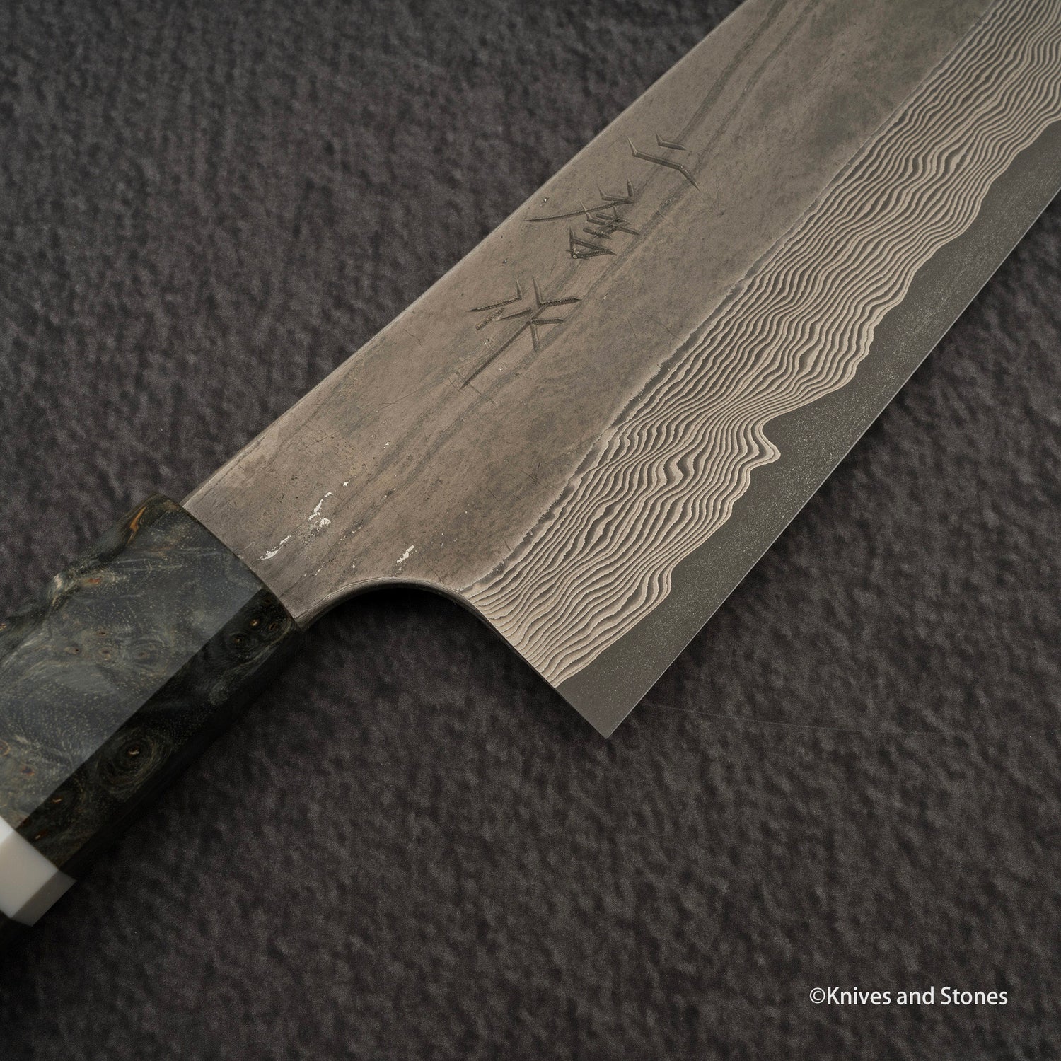 Nigara Ginsan Kurozome 大馬士革 K-tip Gyuto 210mm 樺木手柄