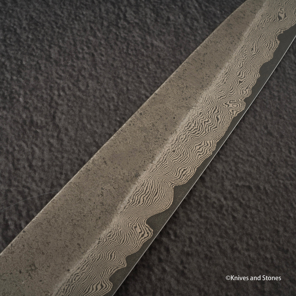 Nigara Ginsan Kurozome Damascus Sujihiki 300mm Birch Handle