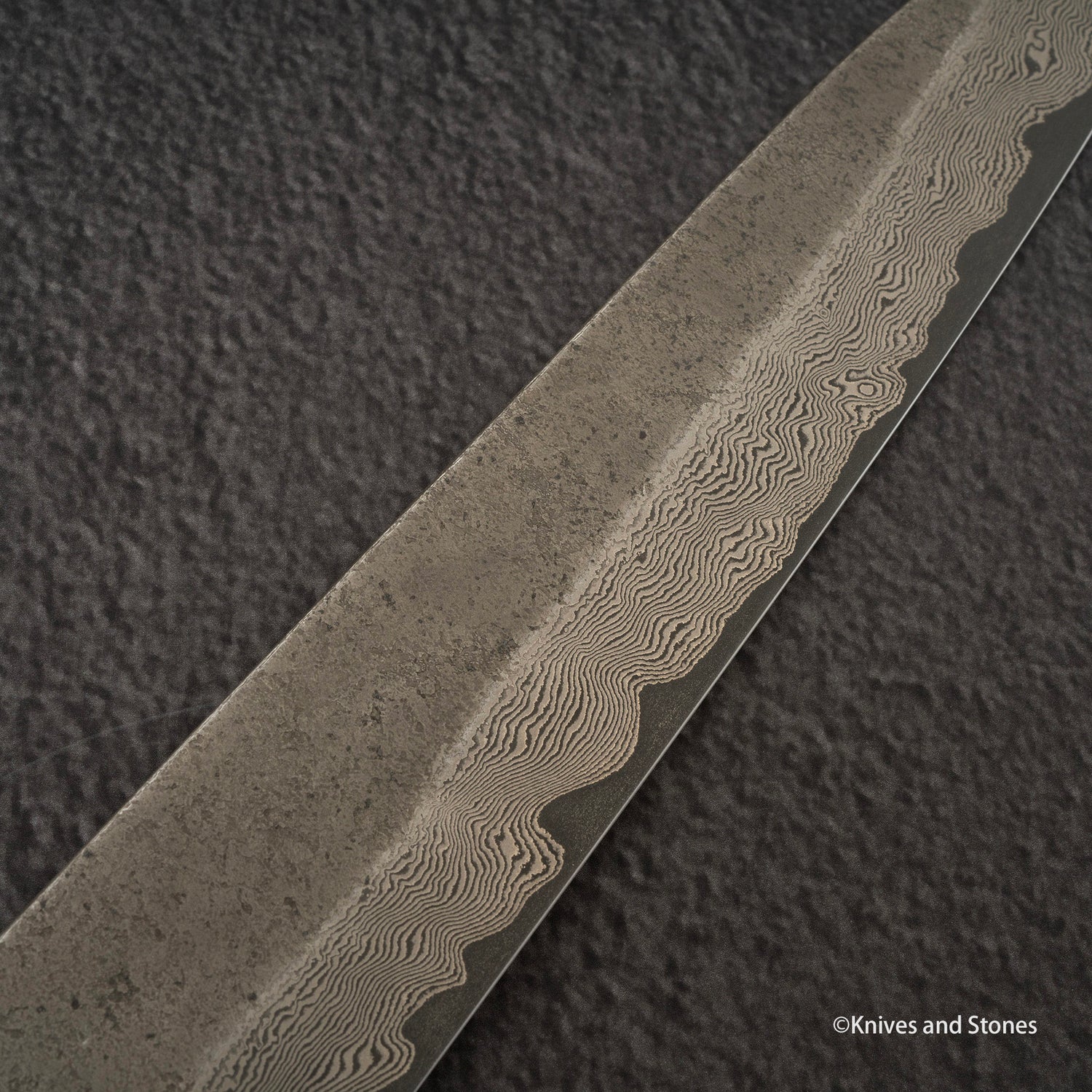 Nigara Ginsan Kurozome Damascus Sujihiki 300mm 樺木手柄