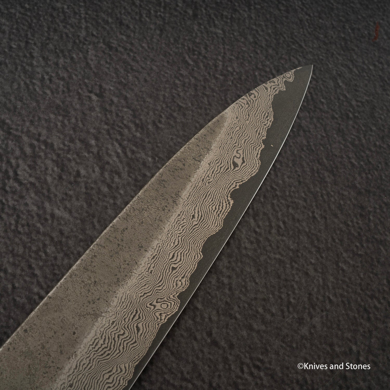 Nigara Ginsan Kurozome Damascus Sujihiki 300mm 樺木手柄