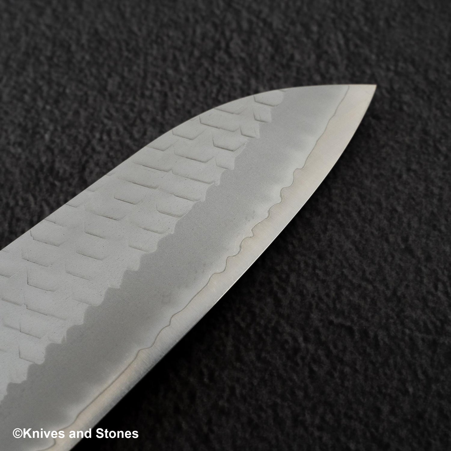 Nigara SG2 Tsuchime Matt Migaki Santoku 180mm Ebony