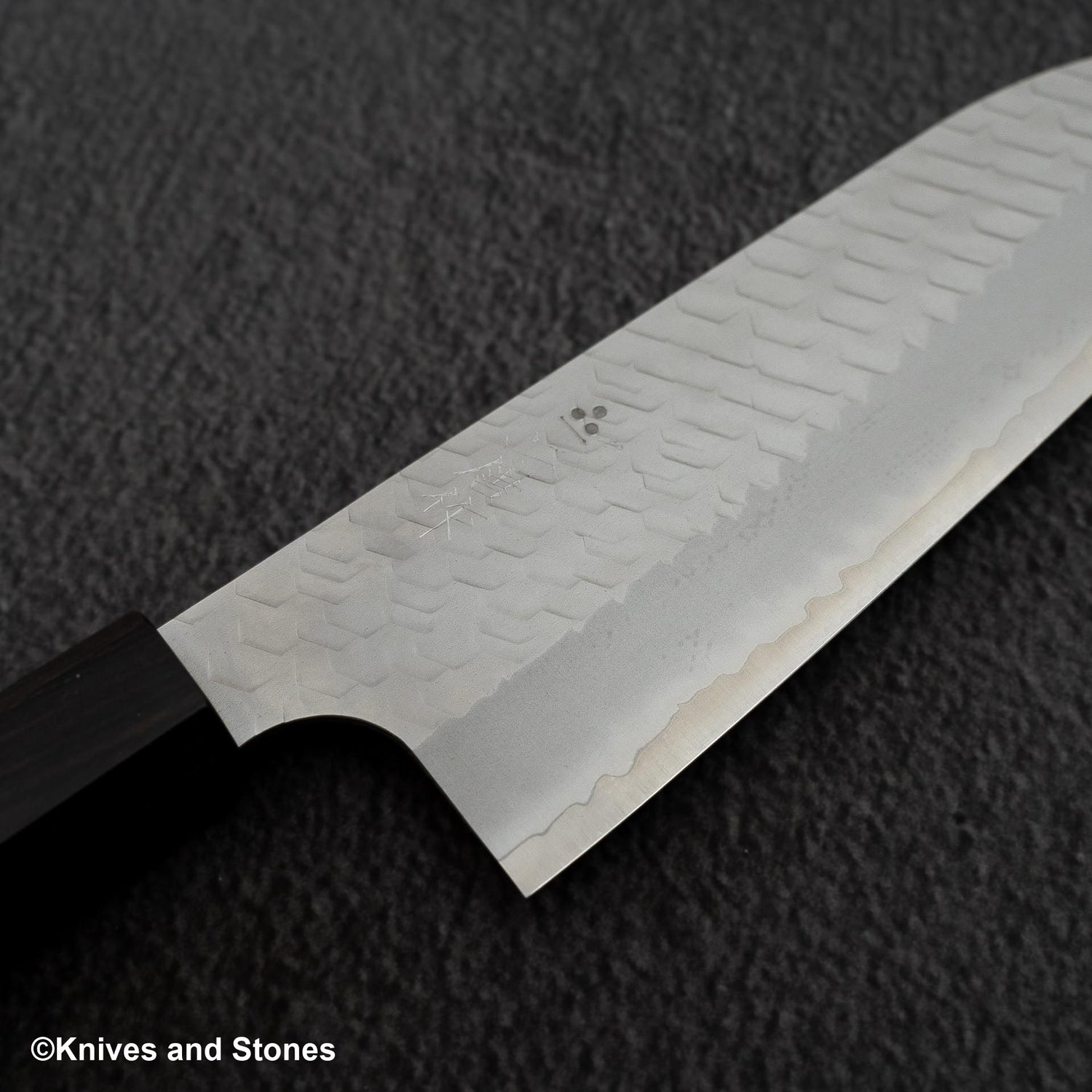 Nigara SG2 Tsuchime Matt Migaki Santoku 180mm Ebony