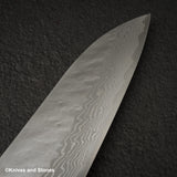 Nigara VG10 Damascus Tsuchime Gyuto 240mm Black Chacate
