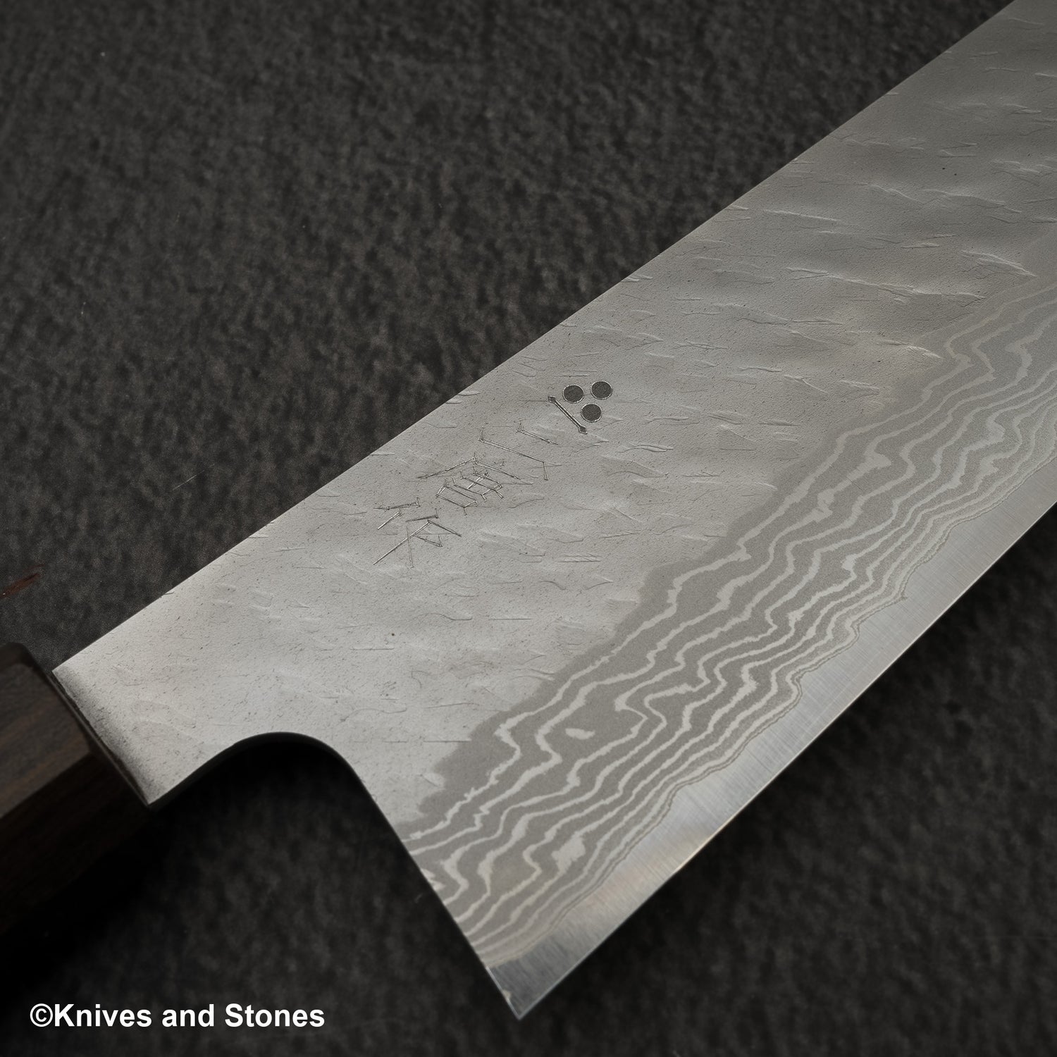 Nigara VG10 大馬士革 Tsuchime Gyuto 240mm 黑色 Chacate