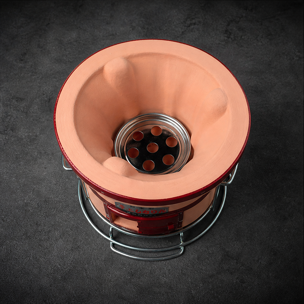 Portable Japanese Hibachi Tabletop Grill, Small Size with Base