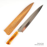Saji VG10 Rainbow Damascus Sujihiki Ox Bone Handle 240/270 mm