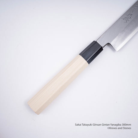 Sakai Takayuki Gintan Ginsanko Yanagiba 270/300mm 豪木手柄