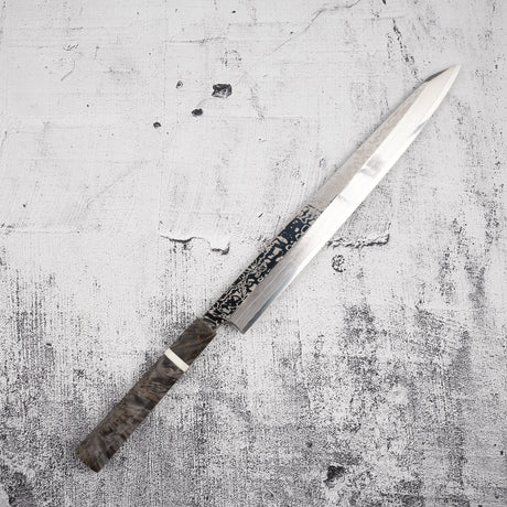 Sukenari SRS-13 Damascus K-tip Yanagiba 300mm 鏡面拋光與 Saya