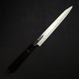 Sukenari VG XEOS Nimai Kiritsuke Yanagiba 270mm, Ebony Handle with Single Spacer
