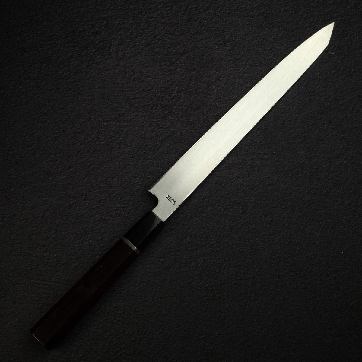 Sukenari VG XEOS Nimai Kiritsuke Yanagiba 270mm, Ebony Handle with Single Spacer