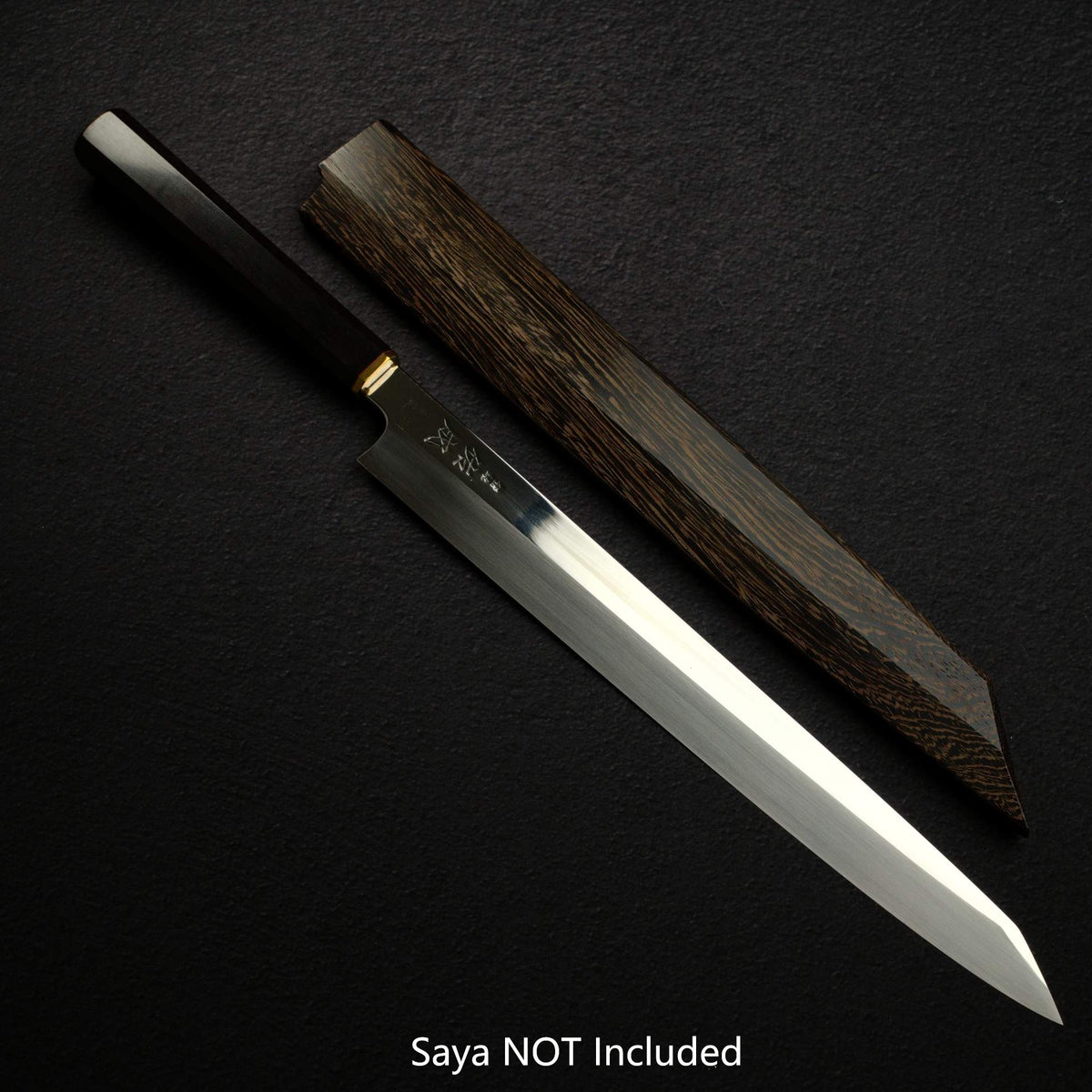 Sukenari VG XEOS Nimai Kiritsuke Yanagiba 300mm, Ebony Handle with Brass Ferrule