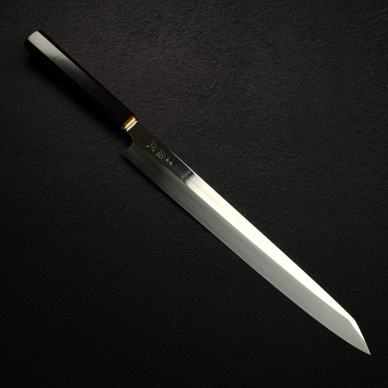 佑成 VG XEOS 二枚合 切付 柳刃 300mm 黑檀木柄 附黃銅柄箍