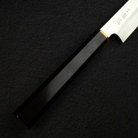 Sukenari VG XEOS Nimai Kiritsuke Yanagiba 300mm, Ebony Handle with Brass Ferrule