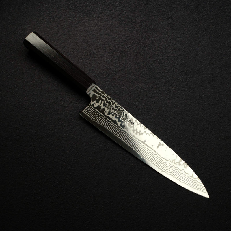佑成 ZDP-247 大馬士革 牛刀 210mm, 黑檀木 Handle