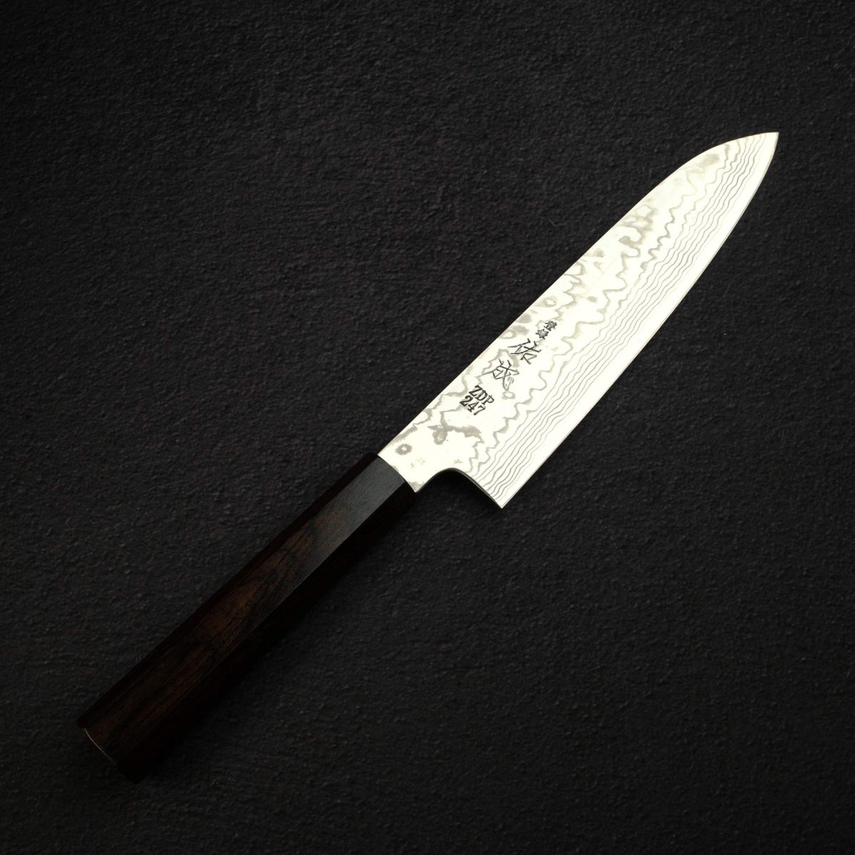 佑成 ZDP-247 大馬士革 三德刀 180mm, 黑檀木 Handle