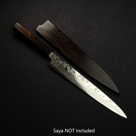 佑成 ZDP-247 大馬士革 筋引 240mm, 黑檀木 Handle