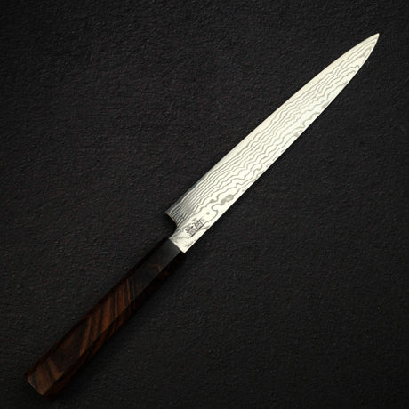 佑成 ZDP-247 大馬士革 筋引 240mm, 黑檀木 Handle