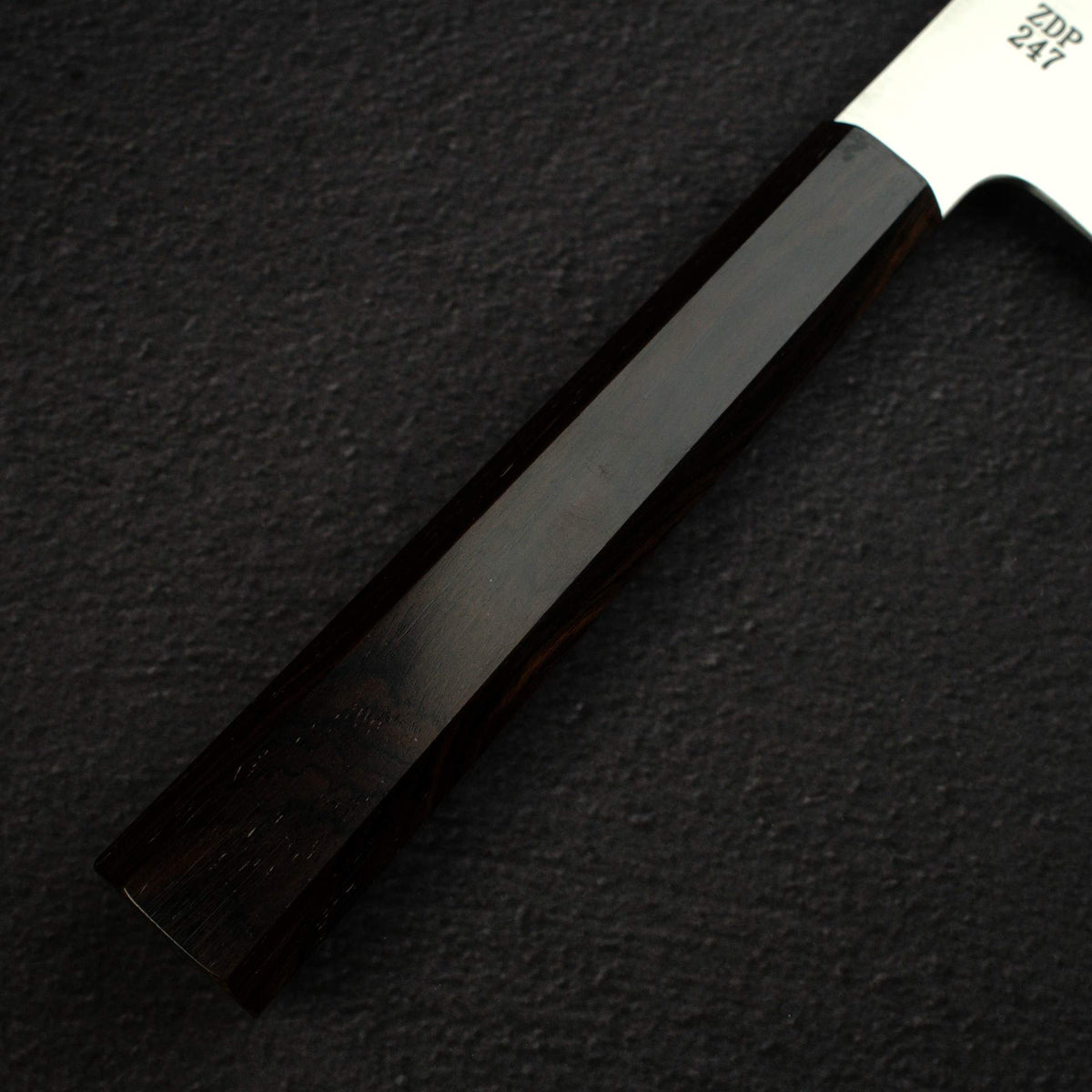 佑成 ZDP-247 Hairline 切付牛刀 240mm, 黑檀木 Handle