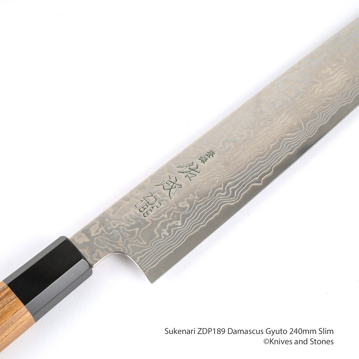 Sukenari ZDP-189 Damascus K-tip Gyuto 240mm Slim