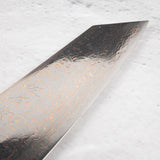 Takeshi Saji VG10 Rainbow Damascus Bunka 165mm Ebony Handle Mosaic Pin