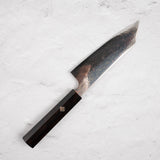 Takeshi Saji VG10 Rainbow Damascus Bunka 165mm Ebony Handle Mosaic Pin