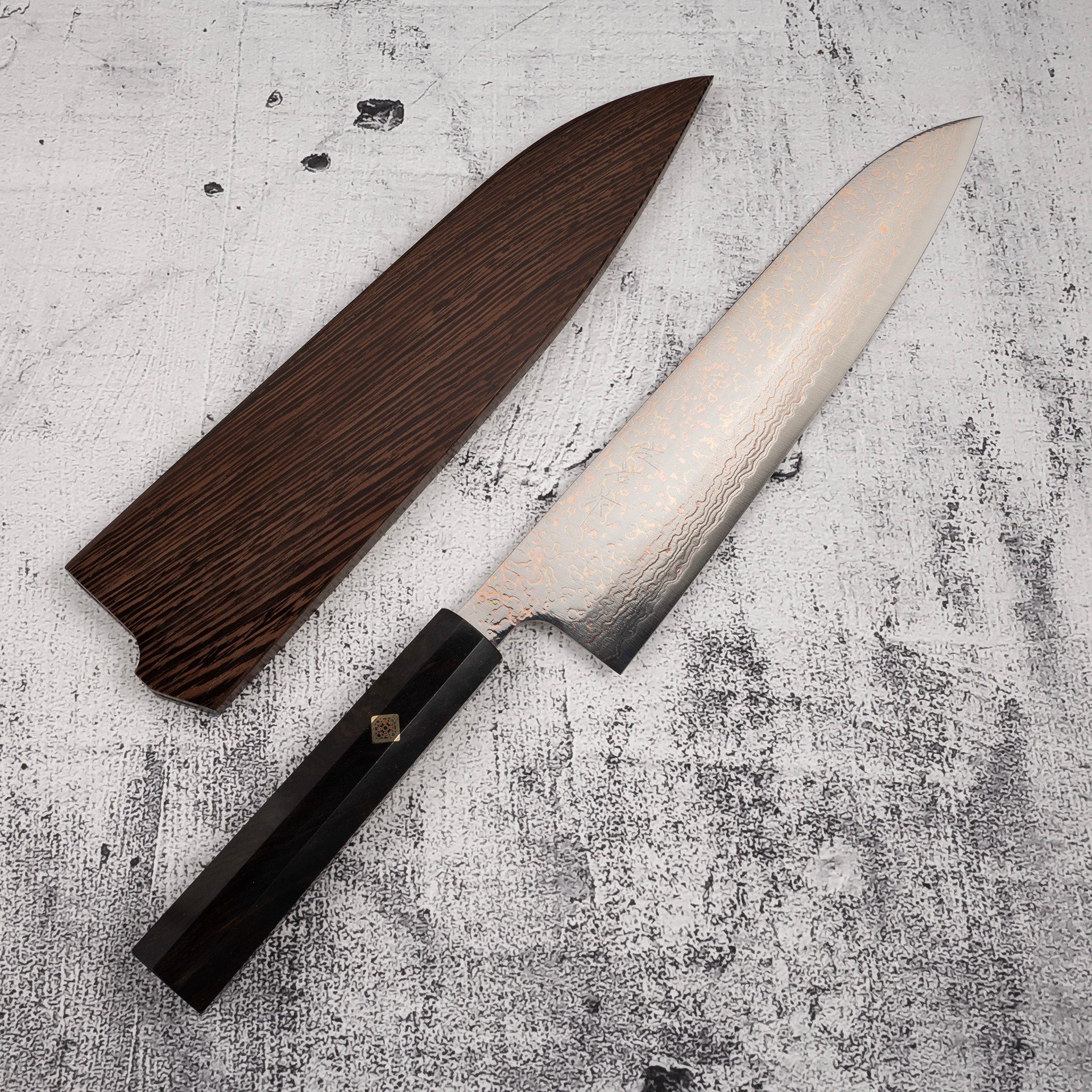 佐治武士　ダイアモンド　sg2 牛刀　210mm 佐治武士— 武生, Japan | 異國風西式柄| 鑽石大馬士革| SG2、白紙二號