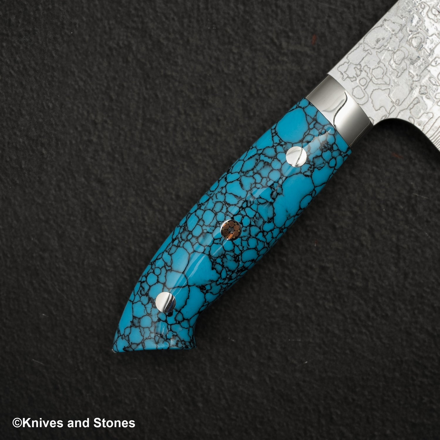 Takeshi Saji SG2 Diamond Damascus Gyuto 240mm Nomura Style Turquoise Handle