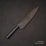 Tetsujin Blue 2 Kasumi Gyuto 210mm 烏木手柄
