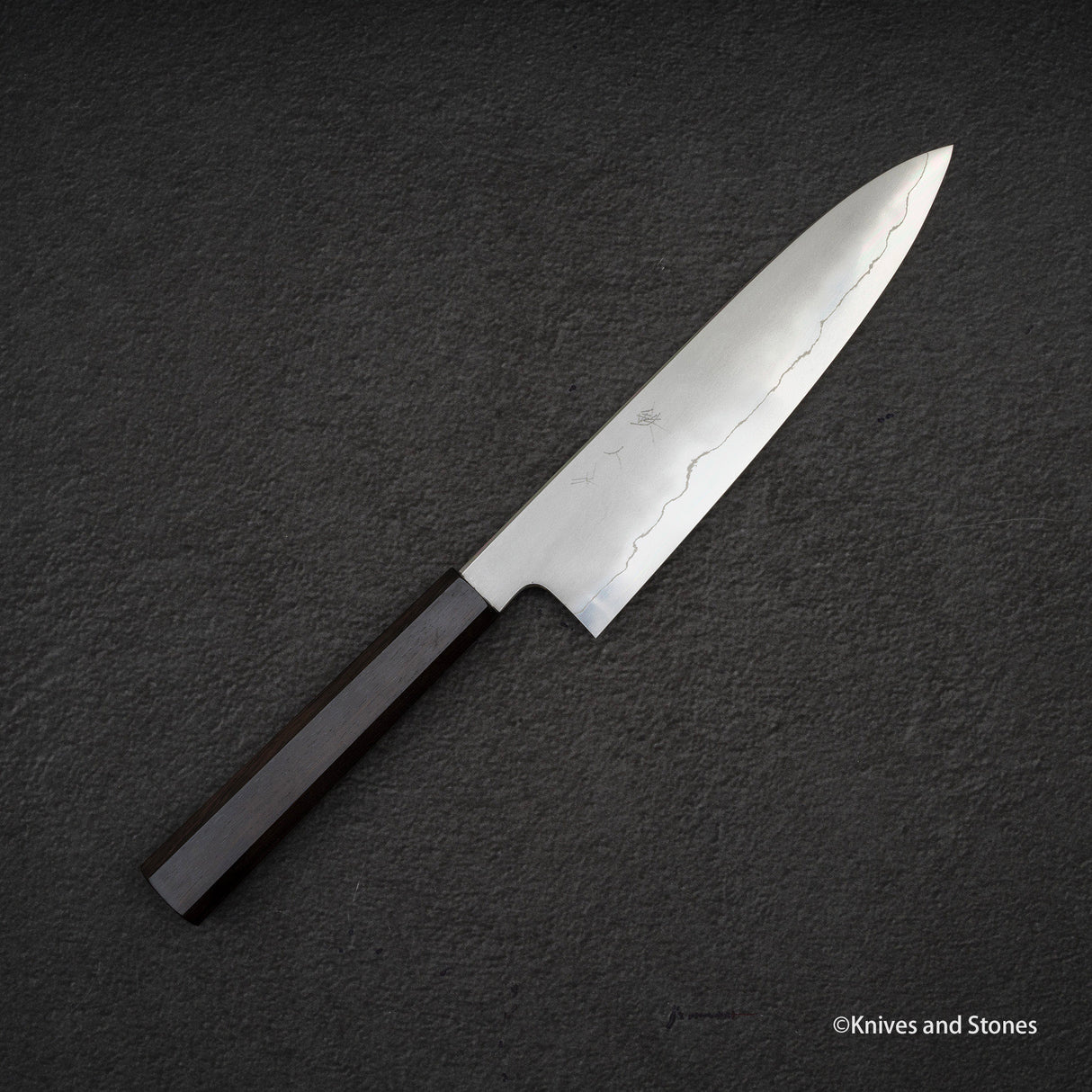 Tetsujin Ginsan Kasumi Gyuto 210mm 烏木手柄