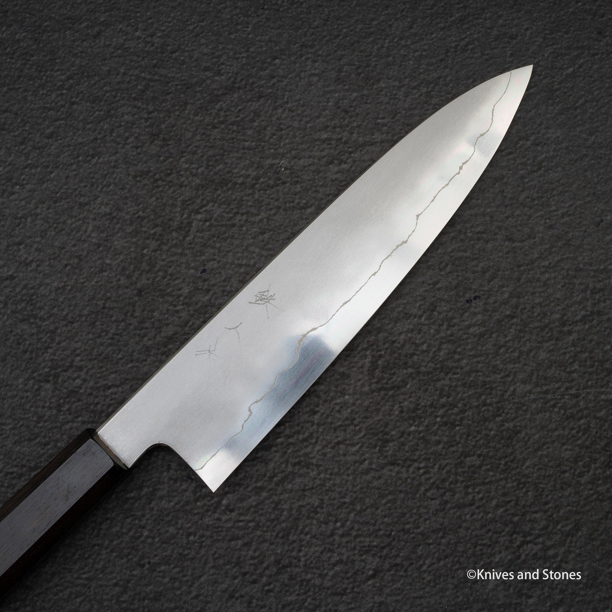 Tetsujin Ginsan Kasumi Gyuto 210mm 烏木手柄