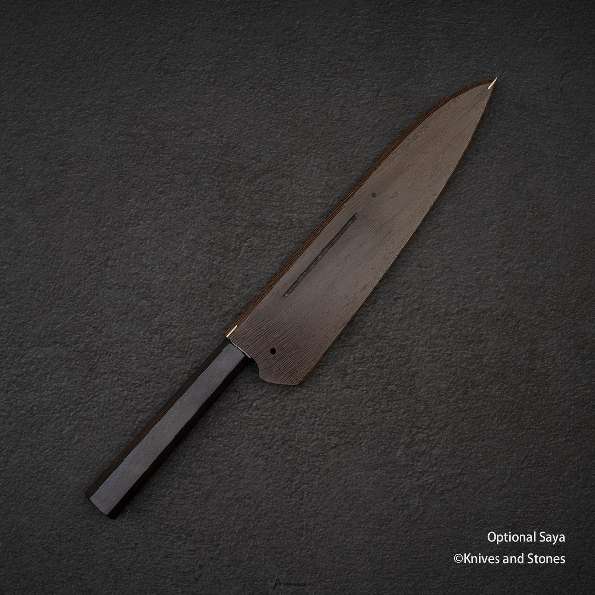 Tetsujin Ginsan Kasumi Gyuto 210mm 烏木手柄