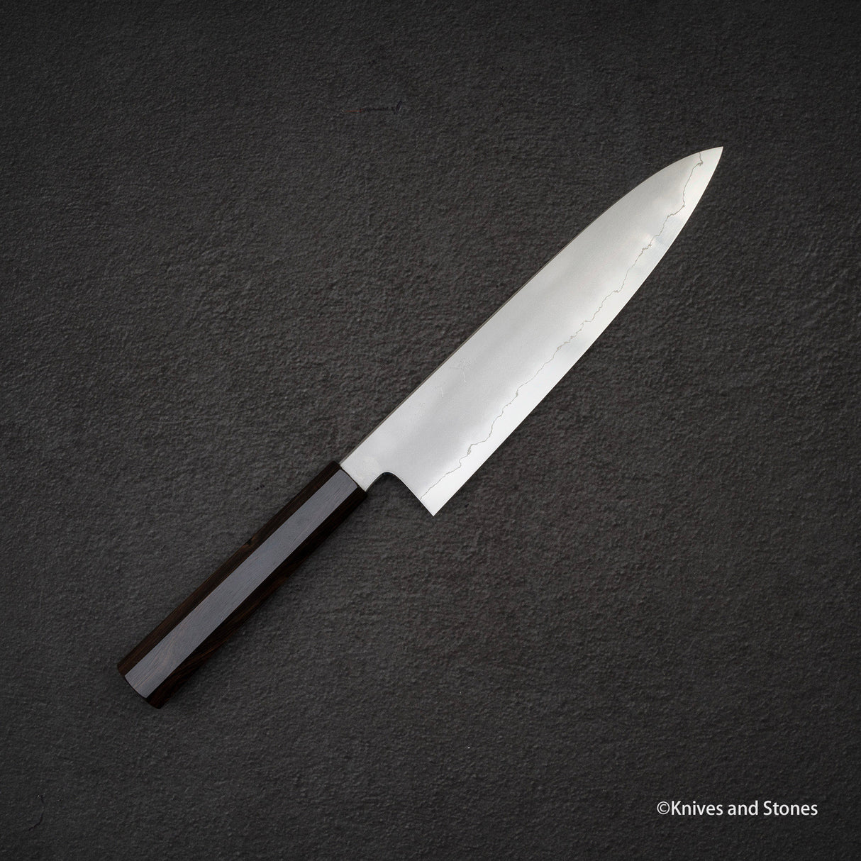 Tetsujin Ginsan Kasumi Gyuto 240mm 烏木手柄