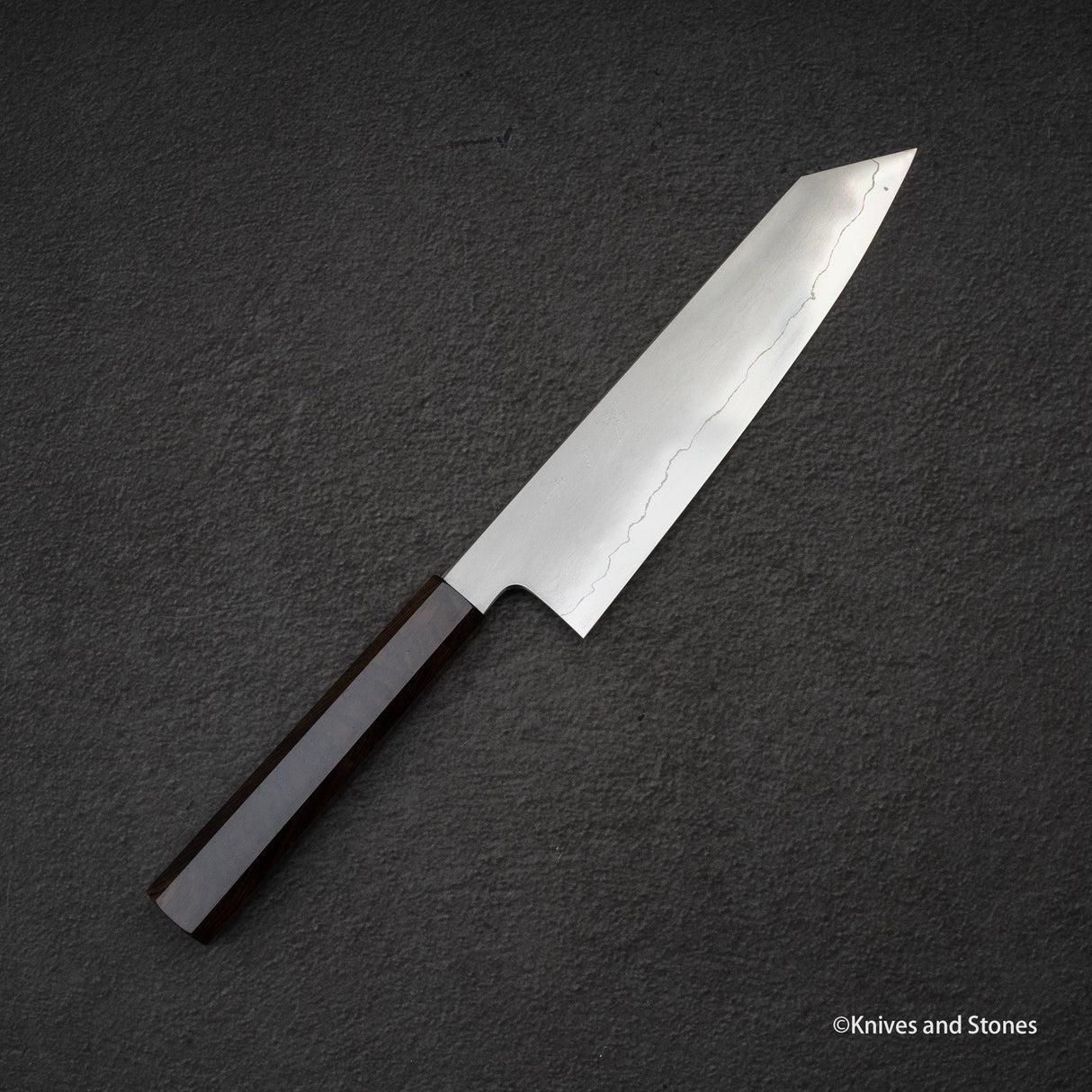 Tetsujin Ginsan Kasumi K-tip Gyuto 210mm 烏木手柄