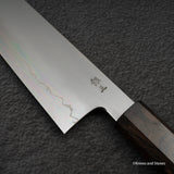 Tetsujin Ginsan Kasumi K-tip Gyuto 210mm 烏木手柄