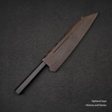 Tetsujin Ginsan Kasumi K-tip Gyuto 210mm 烏木手柄