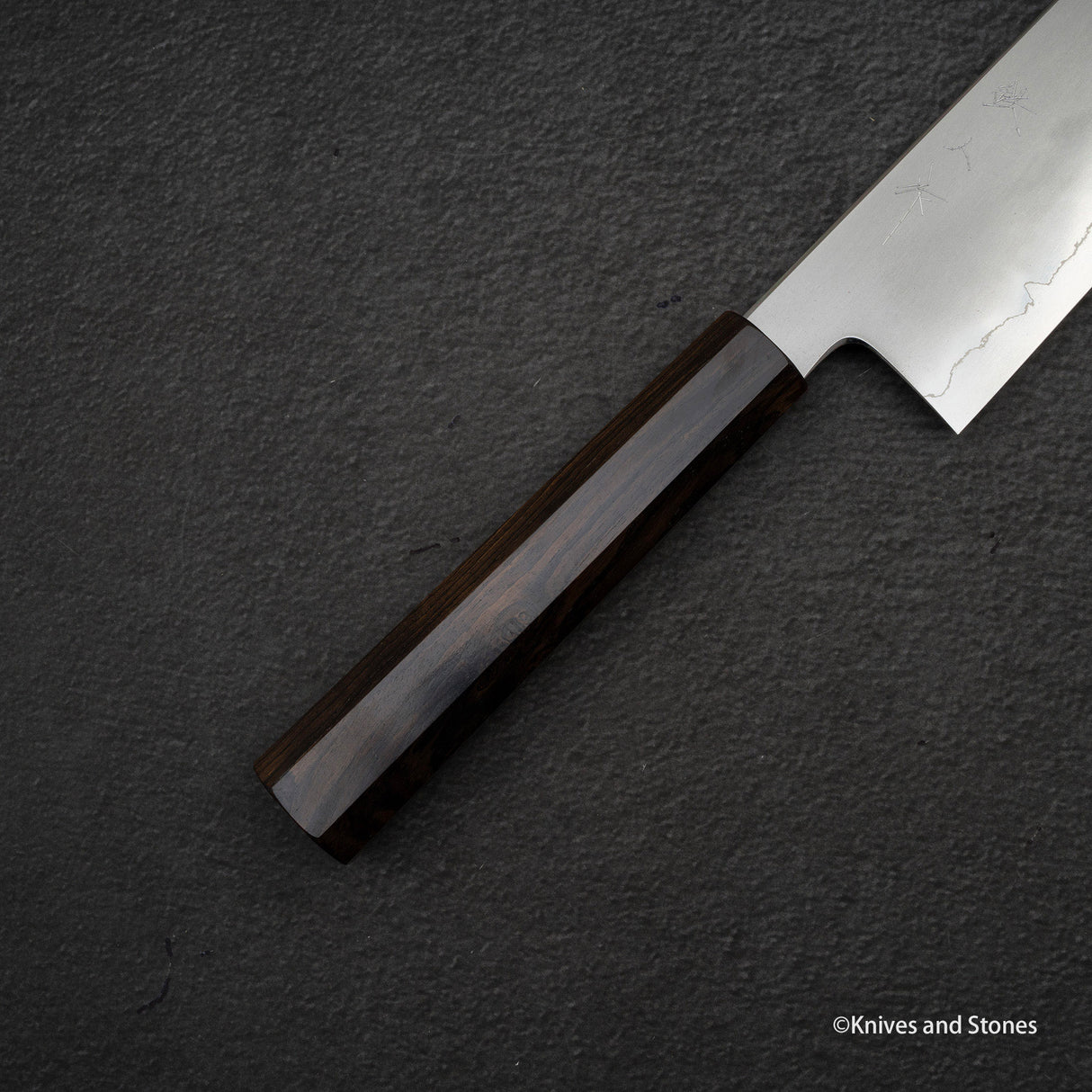 Tetsujin Ginsan Kasumi K-tip Gyuto 240mm 烏木手柄