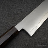 Tetsujin Ginsan Kasumi K-tip Gyuto 240mm 烏木手柄